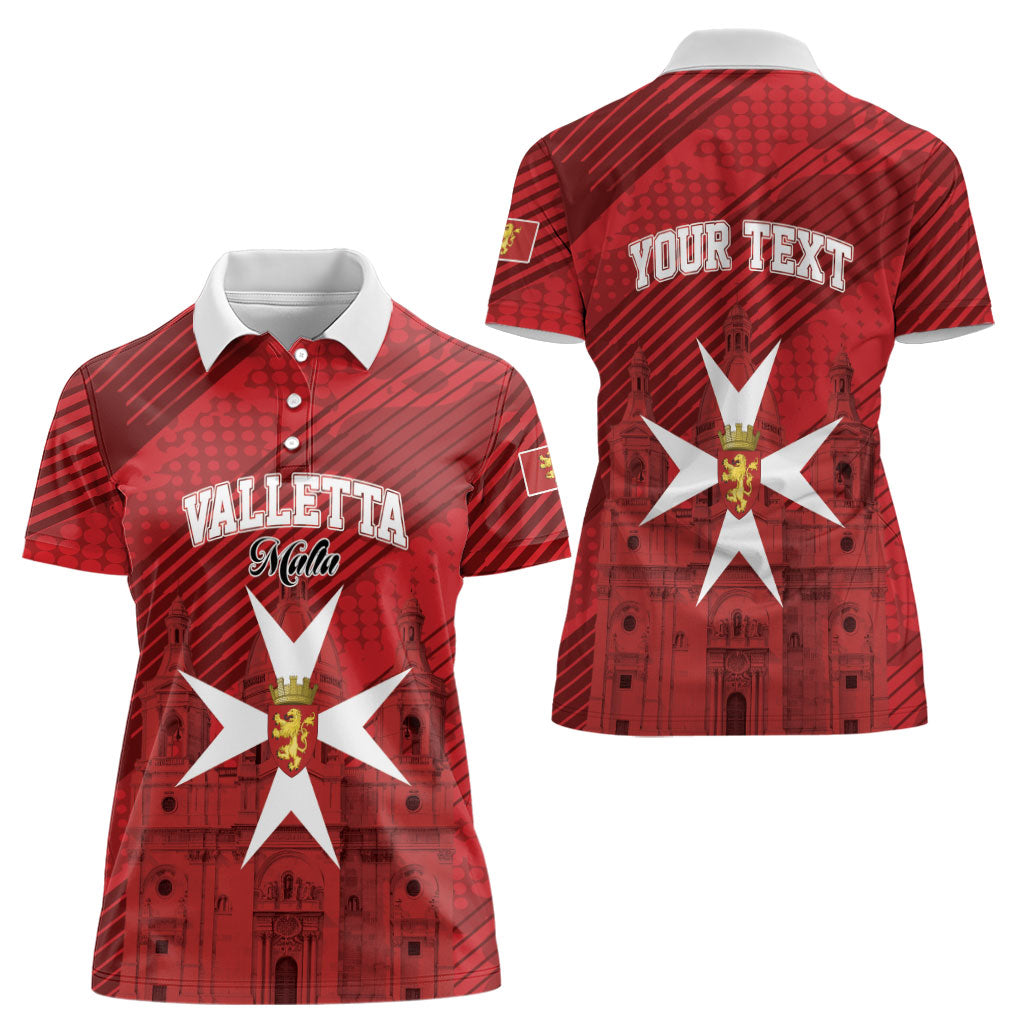 Personalised Malta Valletta Women Polo Shirt St Johns Cathedral