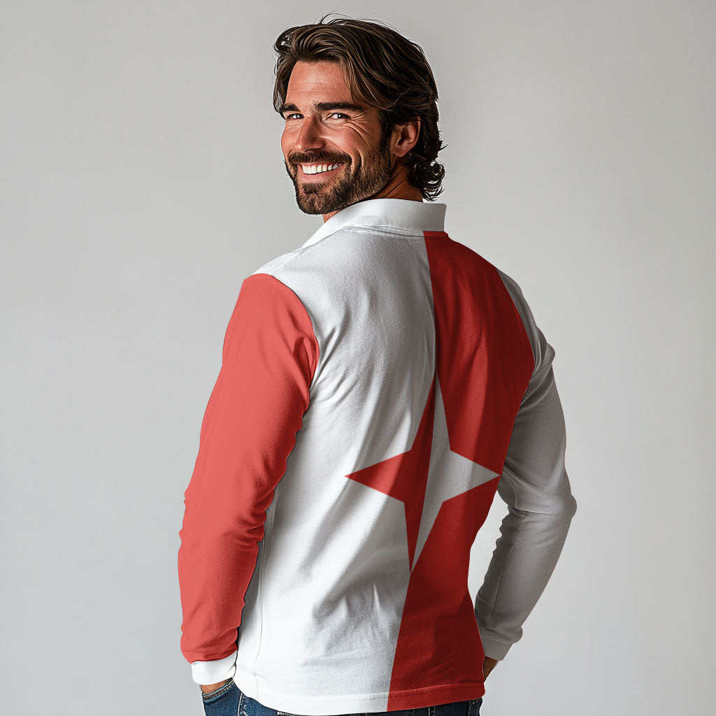 Malta Sliema Long Sleeve Polo Shirt Celer Ad Oras Surgo