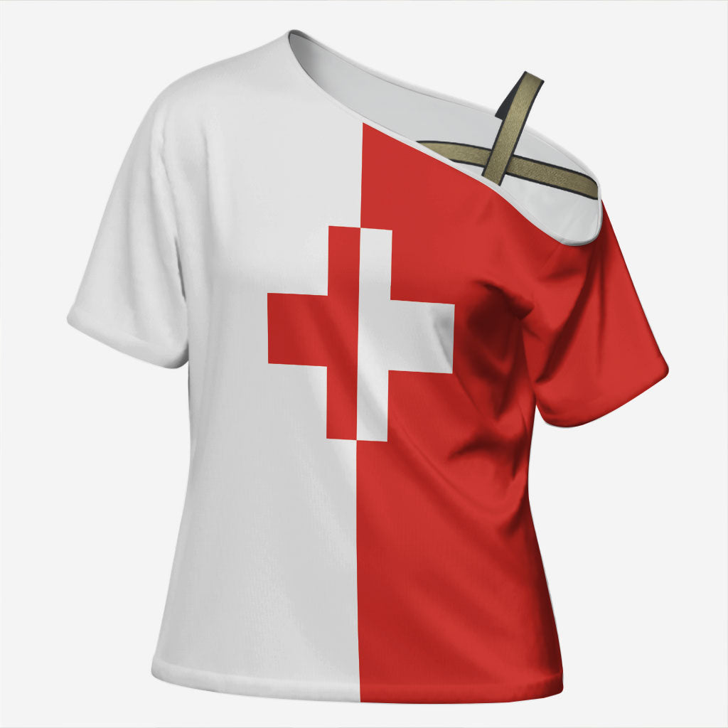 Malta Naxxar Cross Shoulder Shirt Prior Credidi