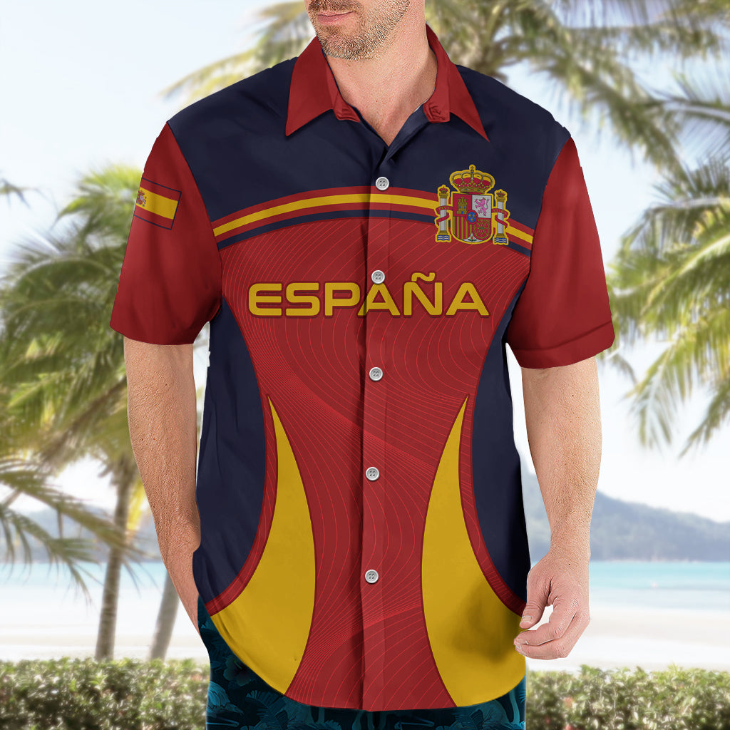 Spain Football Hawaiian Shirt La Roja 2024 Sporty Style - Wonder Print Shop