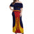 Spain Football Off Shoulder Maxi Dress La Roja 2024 Sporty Style - Wonder Print Shop