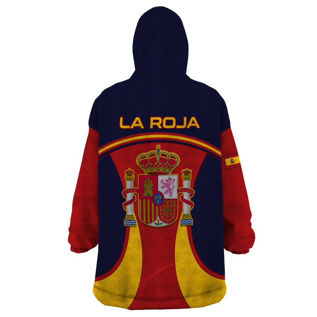 Spain Football Wearable Blanket Hoodie La Roja 2024 Sporty Style - Wonder Print Shop