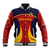 Custom Spain Football Baseball Jacket La Roja 2024 Sporty Style - Wonder Print Shop