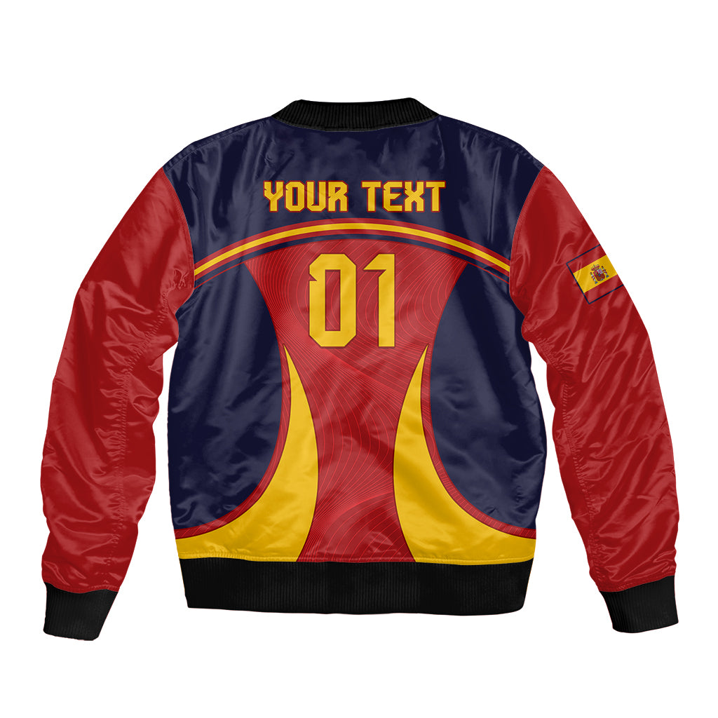 Custom Spain Football Bomber Jacket La Roja 2024 Sporty Style - Wonder Print Shop