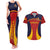 Custom Spain Football Couples Matching Tank Maxi Dress and Hawaiian Shirt La Roja 2024 Sporty Style - Wonder Print Shop