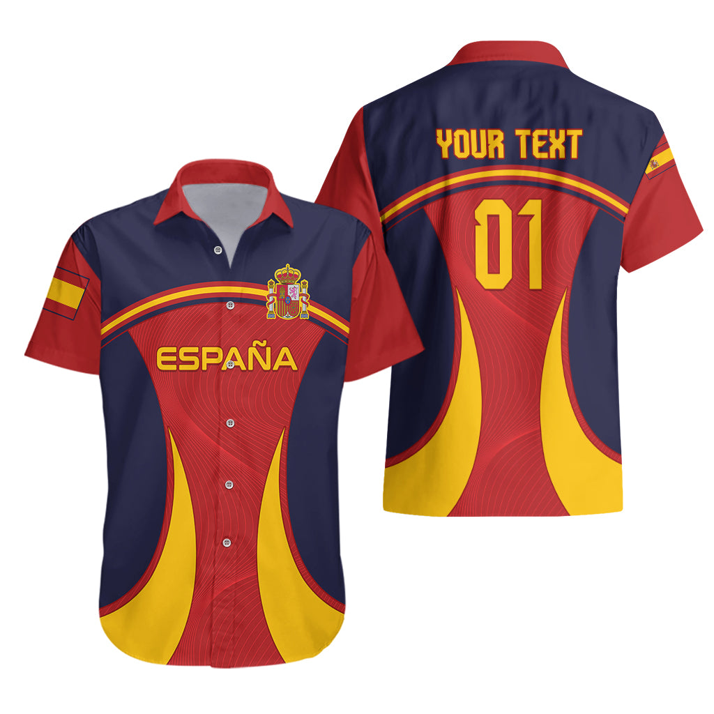 Custom Spain Football Hawaiian Shirt La Roja 2024 Sporty Style - Wonder Print Shop