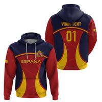 Custom Spain Football Hoodie La Roja 2024 Sporty Style - Wonder Print Shop