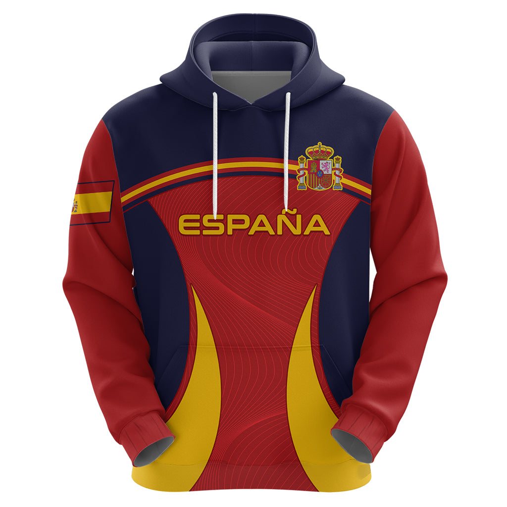 Custom Spain Football Hoodie La Roja 2024 Sporty Style - Wonder Print Shop