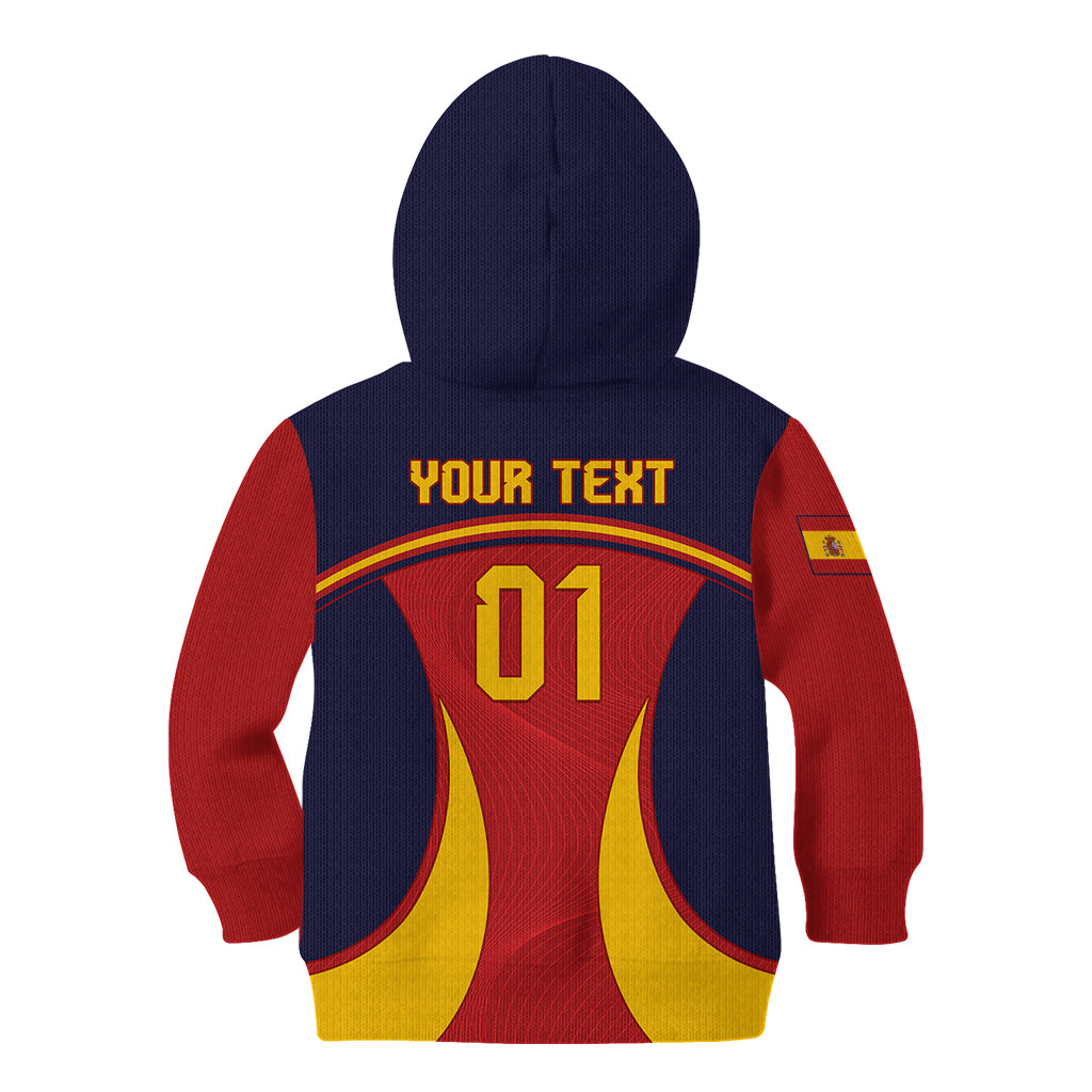 Custom Spain Football Kid Hoodie La Roja 2024 Sporty Style - Wonder Print Shop