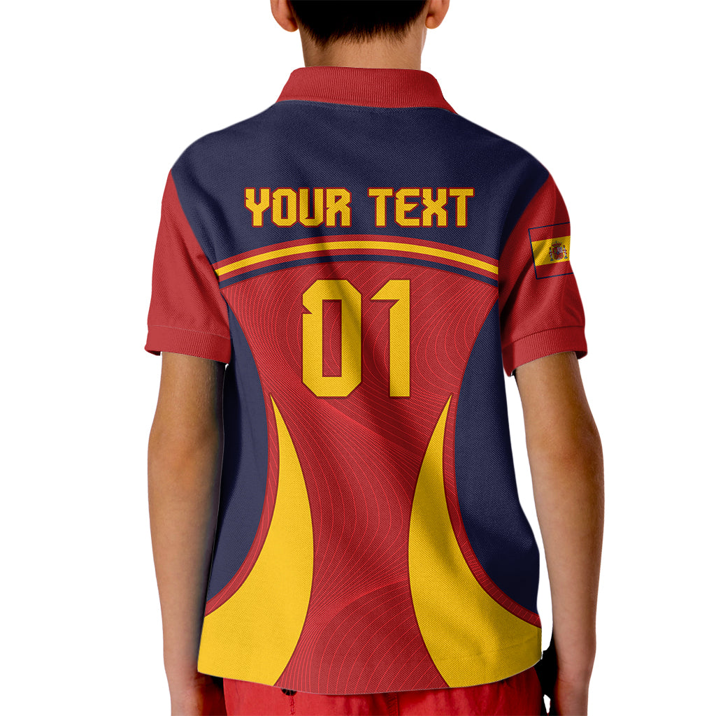 Custom Spain Football Kid Polo Shirt La Roja 2024 Sporty Style - Wonder Print Shop