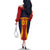 Custom Spain Football Off The Shoulder Long Sleeve Dress La Roja 2024 Sporty Style - Wonder Print Shop