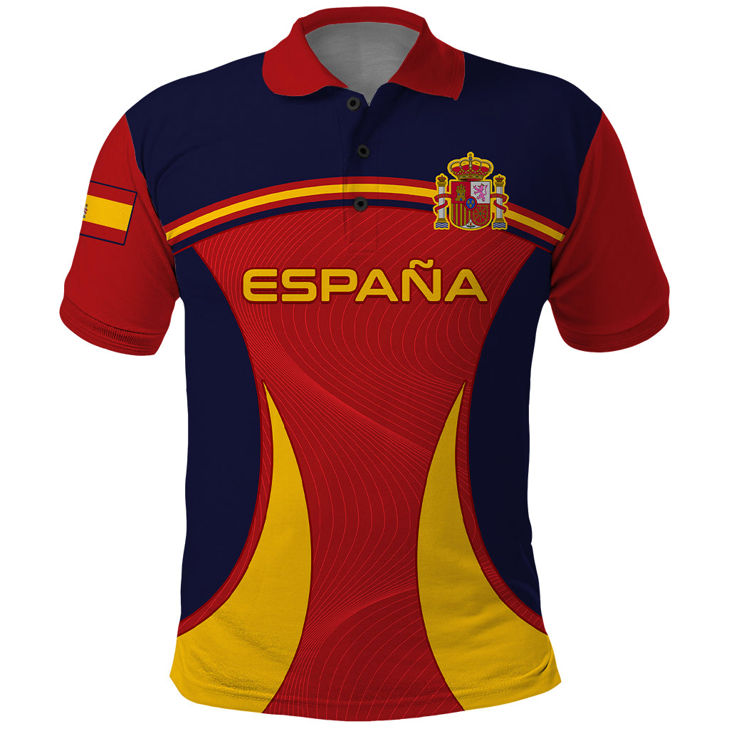 Custom Spain Football Polo Shirt La Roja 2024 Sporty Style - Wonder Print Shop