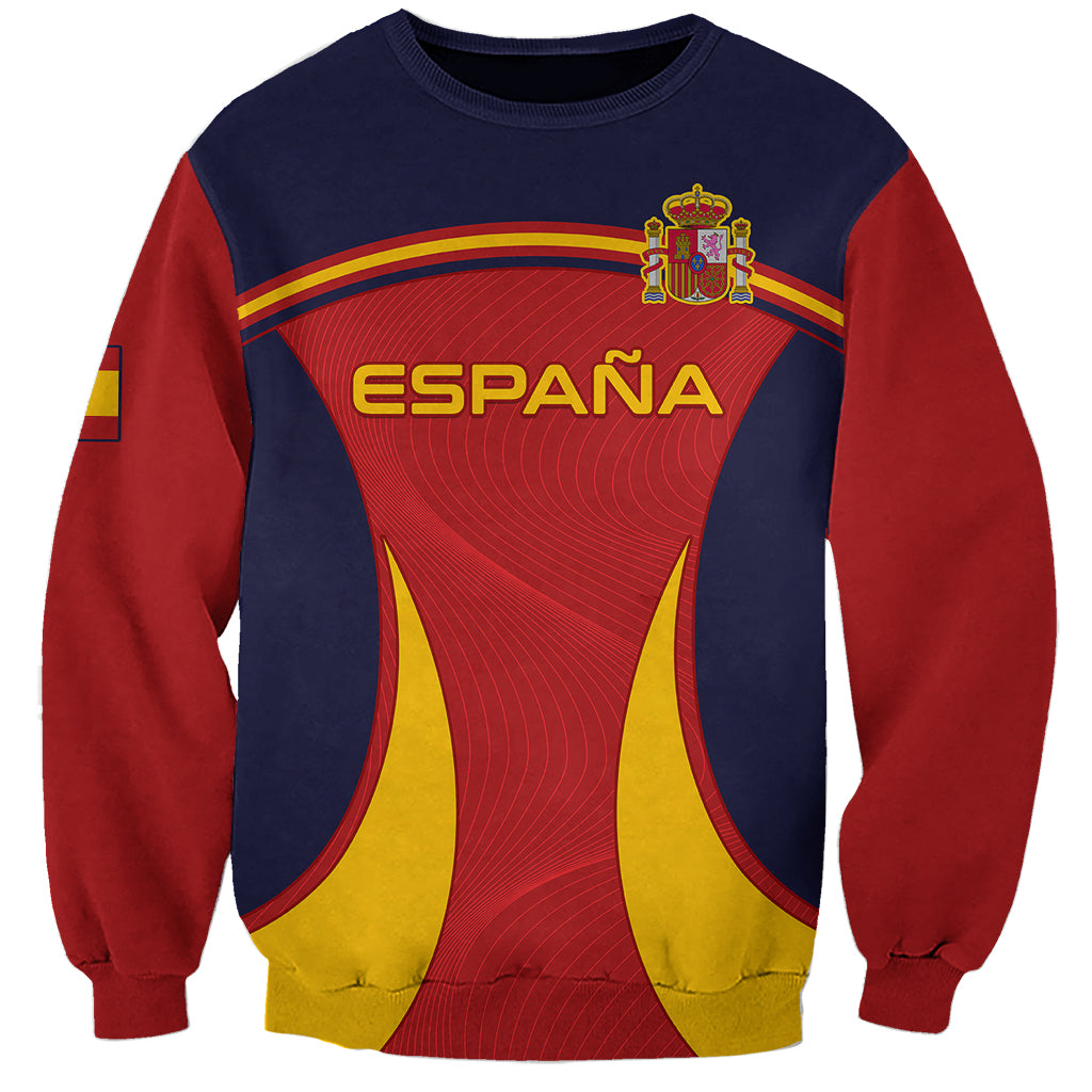 Custom Spain Football Sweatshirt La Roja 2024 Sporty Style - Wonder Print Shop