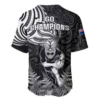 New Zealand Silver Fern Rugby Baseball Jersey Maori Tiki Player With Ta Moko Tribal - Wonder Print Shop