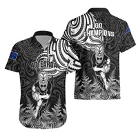 New Zealand Silver Fern Rugby Hawaiian Shirt Maori Tiki Player With Ta Moko Tribal - Wonder Print Shop