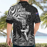 New Zealand Silver Fern Rugby Hawaiian Shirt Maori Tiki Player With Ta Moko Tribal - Wonder Print Shop