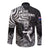 New Zealand Silver Fern Rugby Long Sleeve Button Shirt Maori Tiki Player With Ta Moko Tribal - Wonder Print Shop