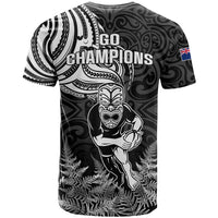 New Zealand Silver Fern Rugby T Shirt Maori Tiki Player With Ta Moko Tribal - Wonder Print Shop