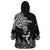 New Zealand Silver Fern Rugby Wearable Blanket Hoodie Maori Tiki Player With Ta Moko Tribal - Wonder Print Shop