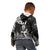 Custom New Zealand Silver Fern Rugby Kid Hoodie Maori Tiki Player With Ta Moko Tribal - Wonder Print Shop
