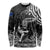 Custom New Zealand Silver Fern Rugby Long Sleeve Shirt Maori Tiki Player With Ta Moko Tribal LT01
