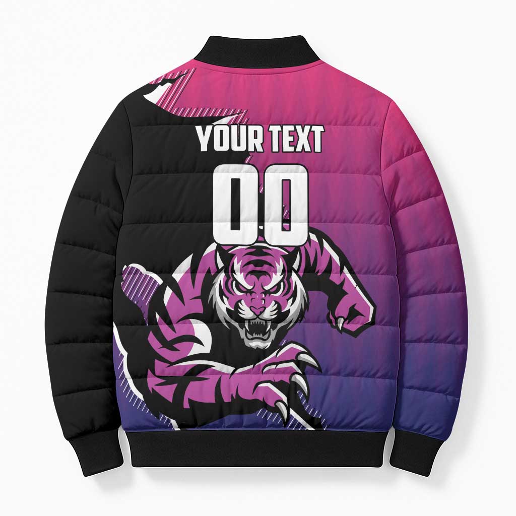 Custom Colombo Cricket Strikers Bomber Puffer Jacket Strike To Conquer - Wonder Print Shop