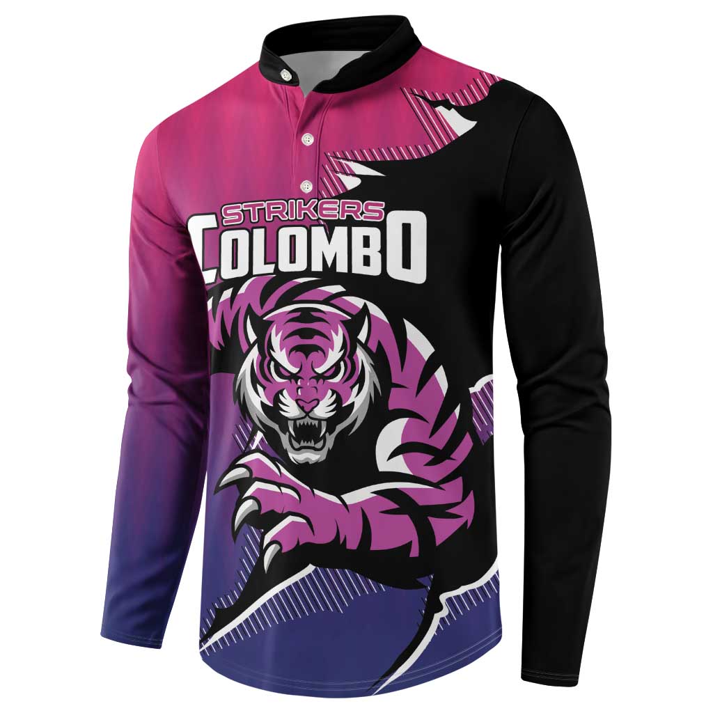 Custom Colombo Cricket Strikers Button Sweatshirt Strike To Conquer - Wonder Print Shop