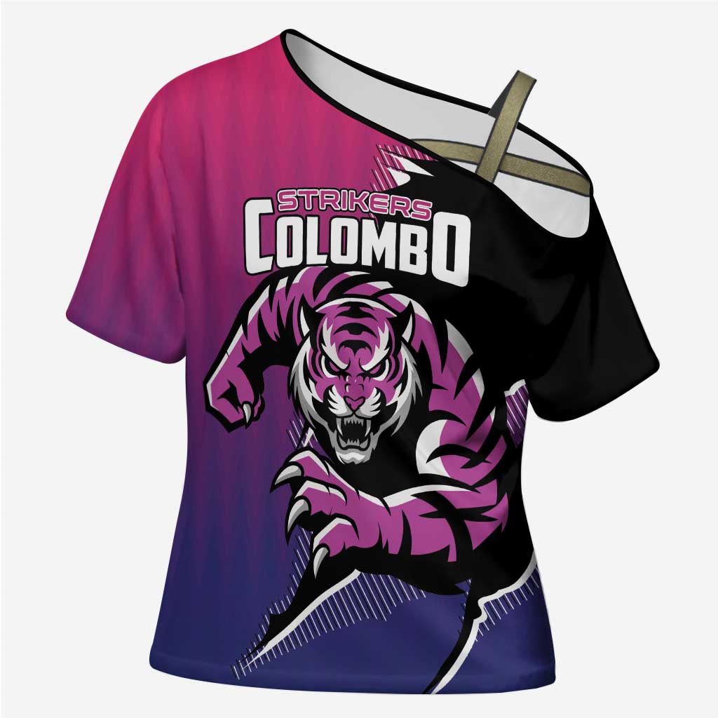 Custom Colombo Cricket Strikers Cross Shoulder Shirt Strike To Conquer - Wonder Print Shop
