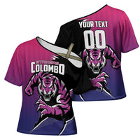 Custom Colombo Cricket Strikers Cross Shoulder Shirt Strike To Conquer - Wonder Print Shop