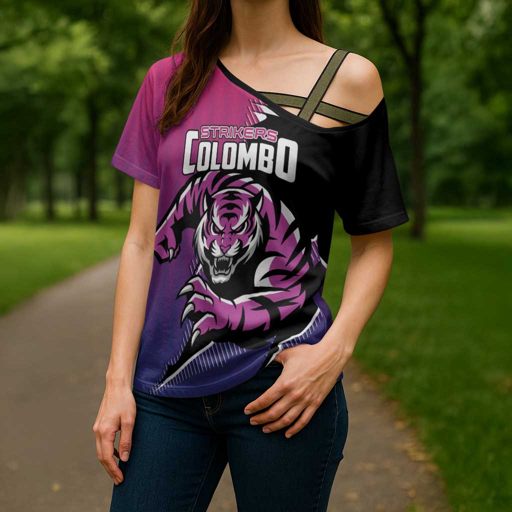 Custom Colombo Cricket Strikers Cross Shoulder Shirt Strike To Conquer - Wonder Print Shop