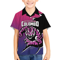 Custom Colombo Cricket Strikers Kid Hawaiian Shirt Strike To Conquer - Wonder Print Shop