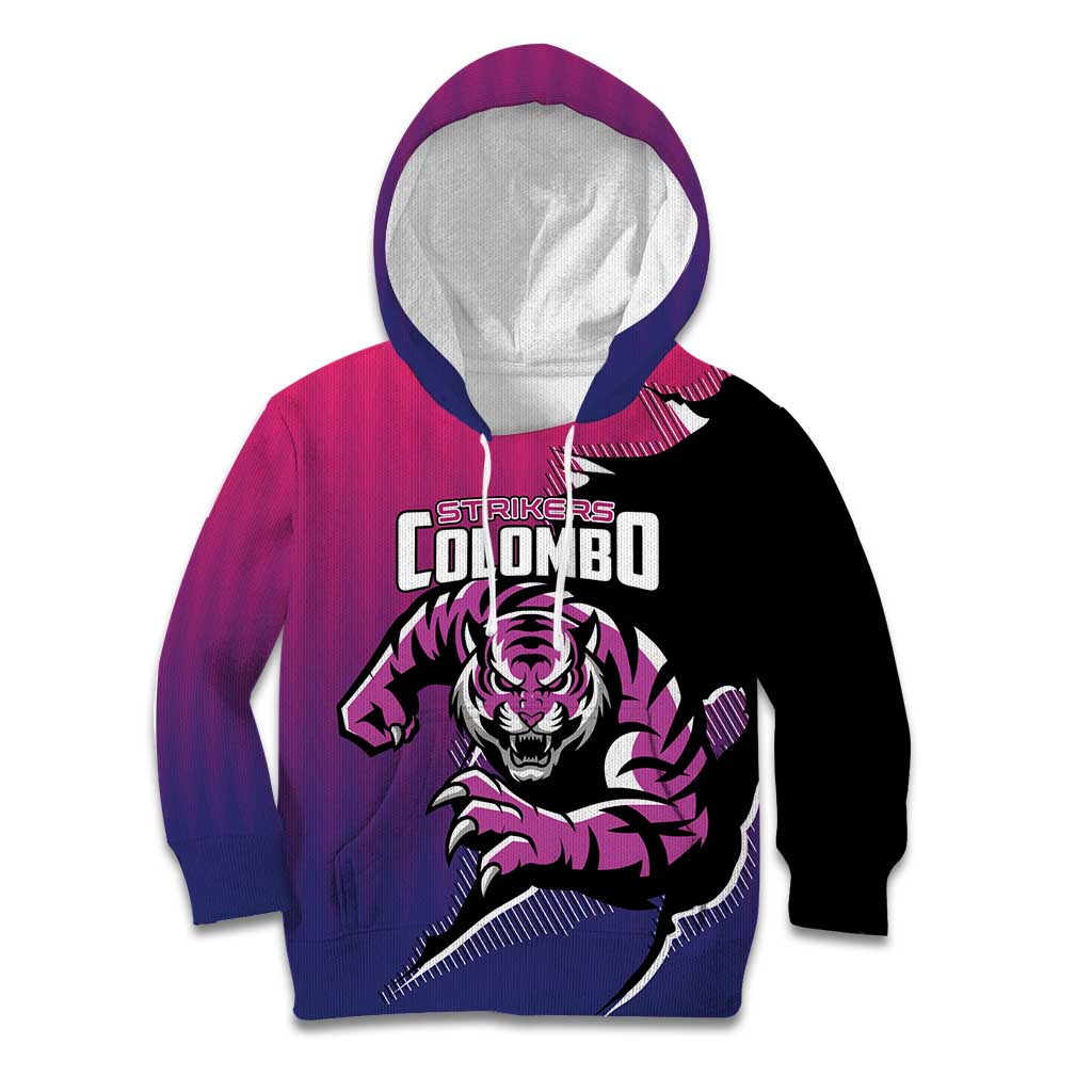 Custom Colombo Cricket Strikers Kid Hoodie Strike To Conquer - Wonder Print Shop
