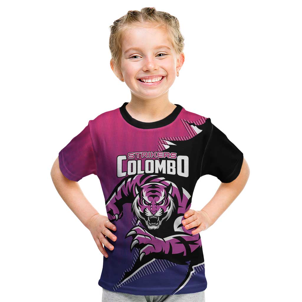 Custom Colombo Cricket Strikers Kid T Shirt Strike To Conquer - Wonder Print Shop