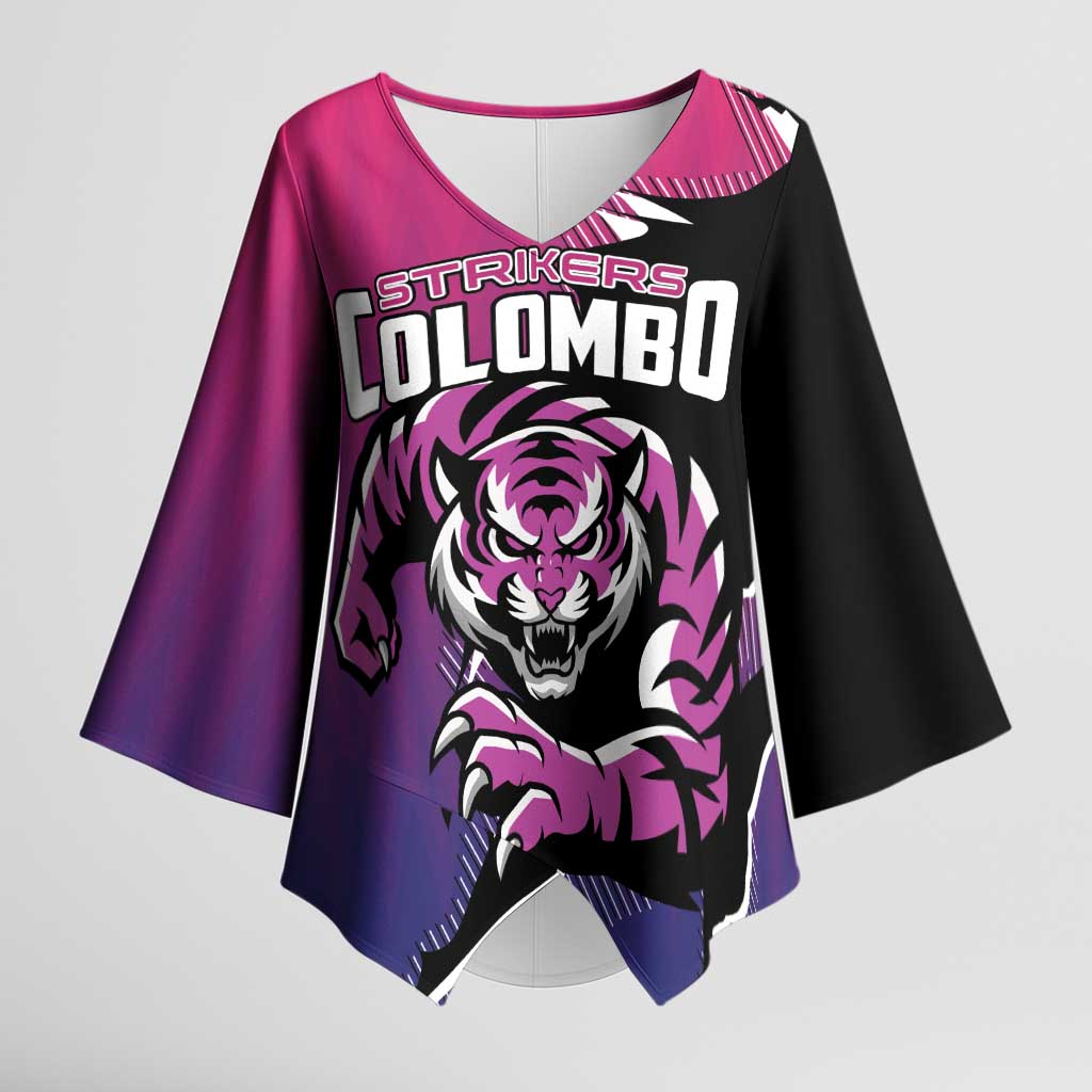 Custom Colombo Cricket Strikers Kimono Sleeve Blouse Strike To Conquer - Wonder Print Shop