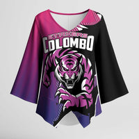 Custom Colombo Cricket Strikers Kimono Sleeve Blouse Strike To Conquer - Wonder Print Shop