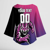 Custom Colombo Cricket Strikers Kimono Sleeve Blouse Strike To Conquer - Wonder Print Shop