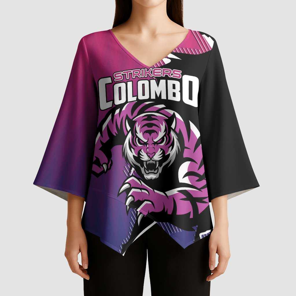 Custom Colombo Cricket Strikers Kimono Sleeve Blouse Strike To Conquer - Wonder Print Shop