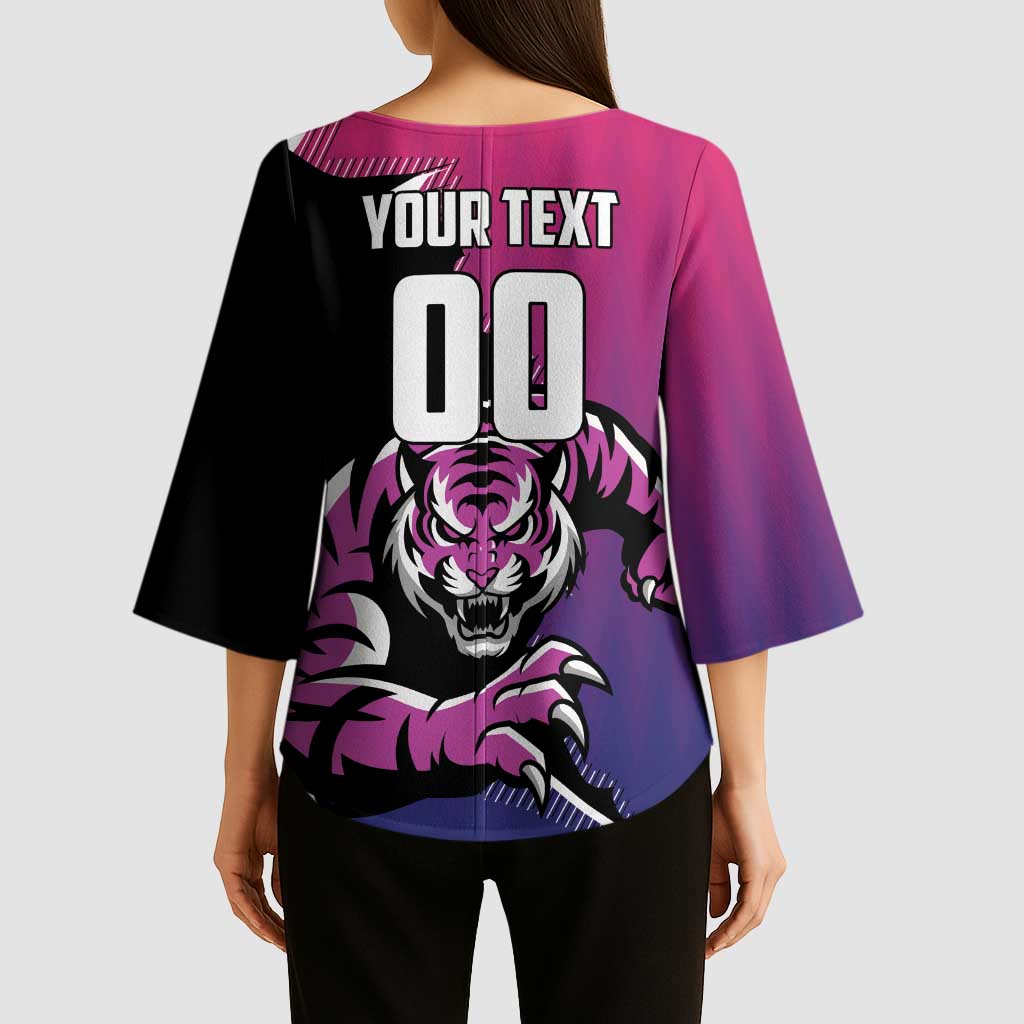 Custom Colombo Cricket Strikers Kimono Sleeve Blouse Strike To Conquer - Wonder Print Shop