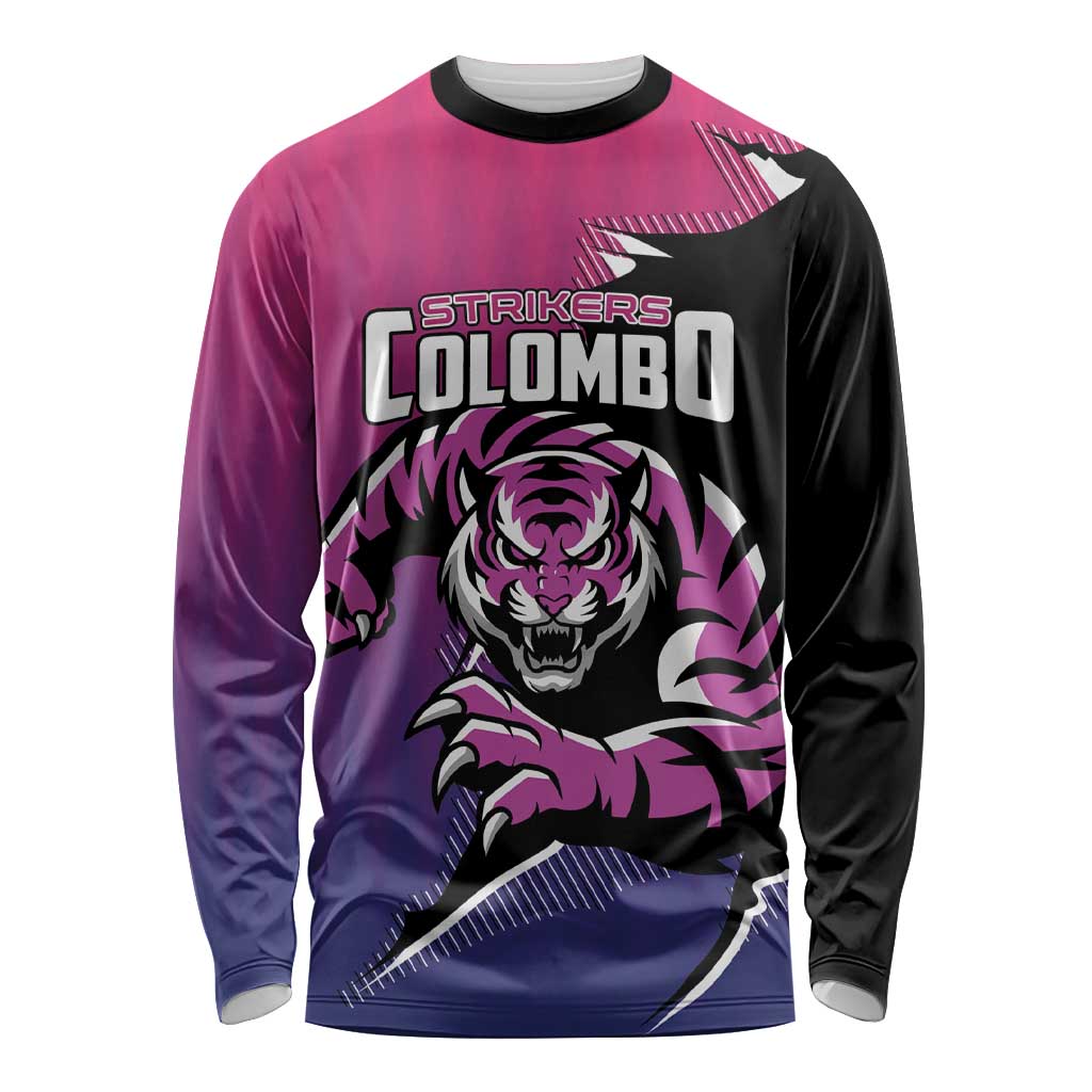 Custom Colombo Cricket Strikers Long Sleeve Shirt Strike To Conquer - Wonder Print Shop