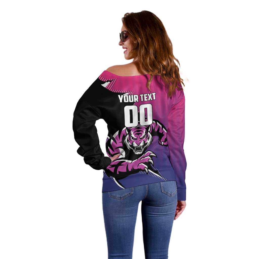 Custom Colombo Cricket Strikers Off Shoulder Sweater Strike To Conquer - Wonder Print Shop