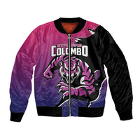 Custom Colombo Cricket Strikers Sleeve Zip Bomber Jacket Strike To Conquer - Wonder Print Shop
