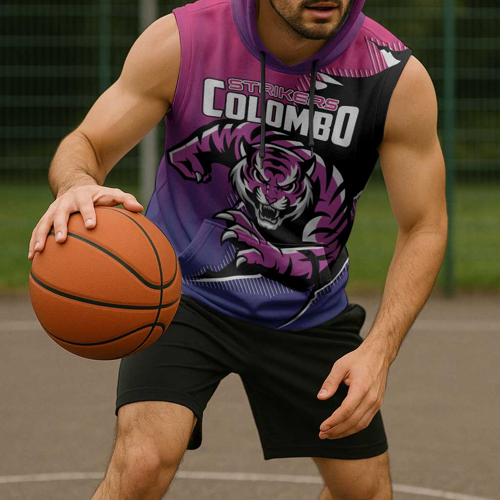 Custom Colombo Cricket Strikers Sleeveless Hoodie Strike To Conquer - Wonder Print Shop