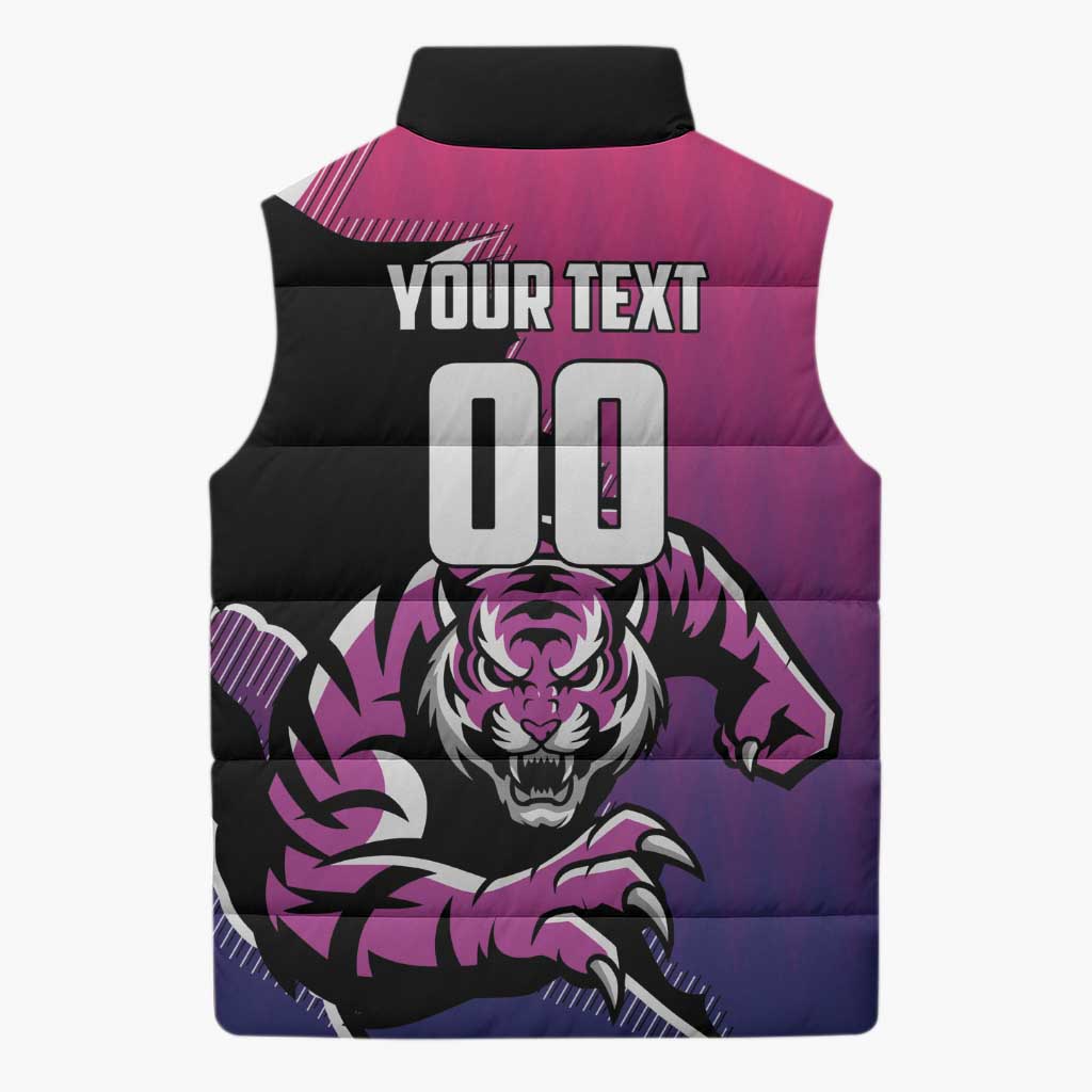 Custom Colombo Cricket Strikers Sleeveless Puffer Jacket Strike To Conquer - Wonder Print Shop