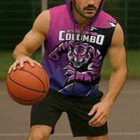 Custom Colombo Cricket Strikers Sleeveless Zip Hoodie Strike To Conquer - Wonder Print Shop
