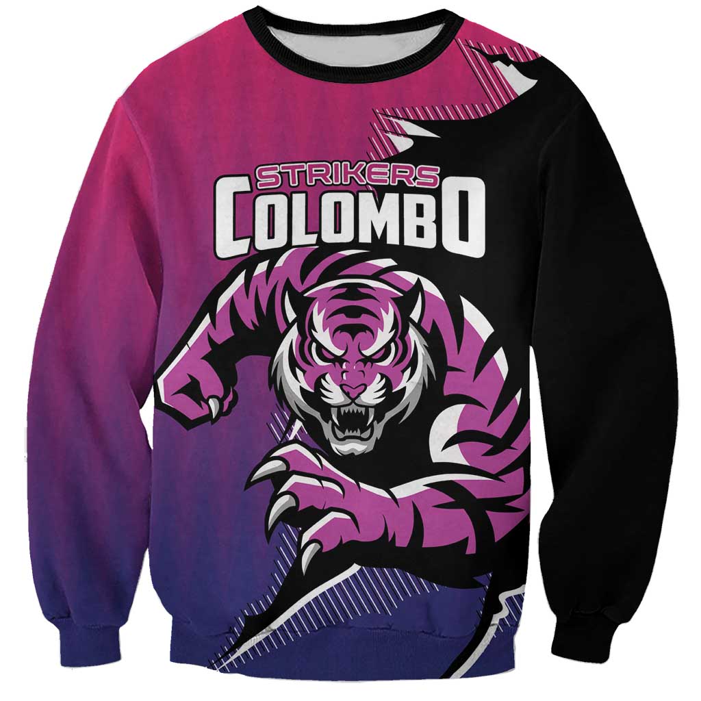 Custom Colombo Cricket Strikers Sweatshirt Strike To Conquer - Wonder Print Shop