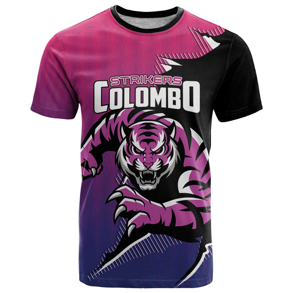 Custom Colombo Cricket Strikers T Shirt Strike To Conquer - Wonder Print Shop