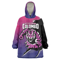 Custom Colombo Cricket Strikers Wearable Blanket Hoodie Strike To Conquer - Wonder Print Shop