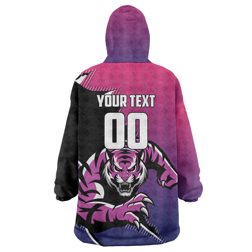 Custom Colombo Cricket Strikers Wearable Blanket Hoodie Strike To Conquer - Wonder Print Shop