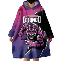 Custom Colombo Cricket Strikers Wearable Blanket Hoodie Strike To Conquer - Wonder Print Shop