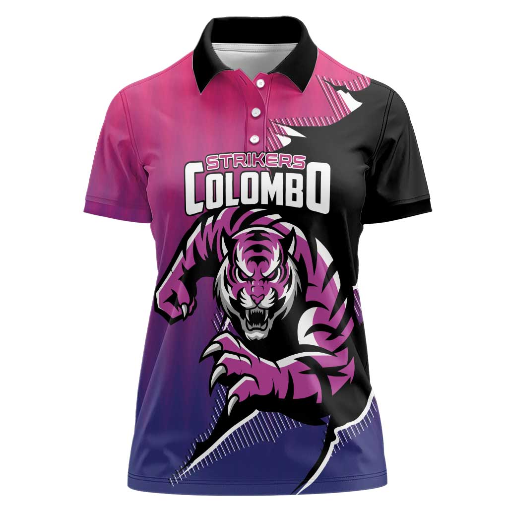 Custom Colombo Cricket Strikers Women Polo Shirt Strike To Conquer - Wonder Print Shop